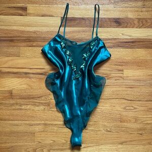 Vintage 90s Victoria’s Secret Bodysuit with Beading
